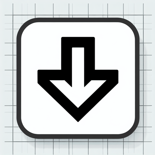 arrow pointing down.
Single Game Texture. In-Game asset. 2d. Blank background. High contrast. No shadows.