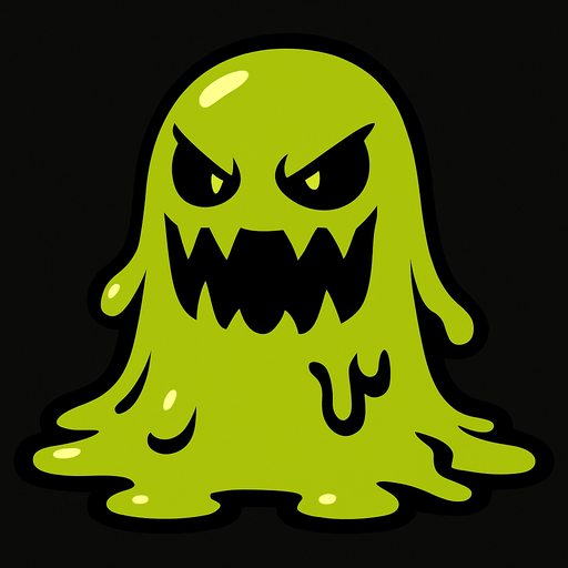 get an enemy in the form of slime.
In-Game asset.  2d.  High contrast.  No shadows