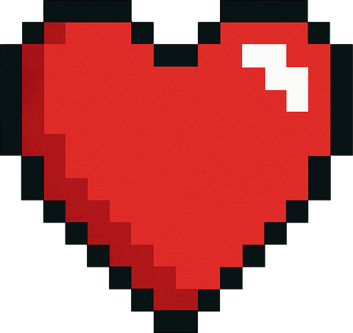 Pixelart healt thing. Simple.
In-Game asset.  2d.  High contrast.  No shadows