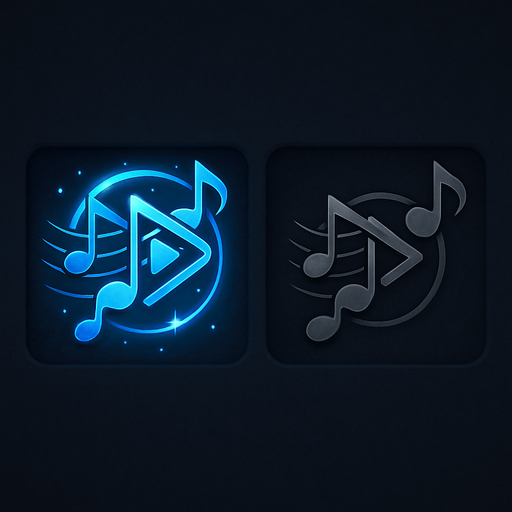 Design an icon for an Auto Start Wave toggle in a fantasy tower defense game set in a haunted concert hall. The icon should represent automatic wave progression using a musical or magical theme.

Main element: a stylized fast-forward symbol (⏩) or two angled arrows, designed from musical elements like overlapping notes, metronome arms, or flowing sheet music.

Optional overlay: a glowing circle, enchanted loop, or small play symbol to suggest automation.
Use glowing magical accents (blue, gold, or purple) and keep the shape elegant, readable, and consistent with the orchestral UI.

Icon must be square (256×256 px), readable at small sizes, and include no text.
Provide two visual states:

Enabled: glowing softly with animated sparkles or highlights.

Disabled: desaturated or dimmed, with no glow.

Style: clean fantasy UI, matching a mystical and musical battlefield interface..
In-Game asset.  2d.  High contrast.  No shadows