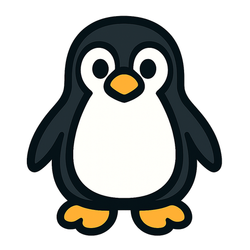 Penguin.
In-Game asset.  2d.  High contrast.  No shadows