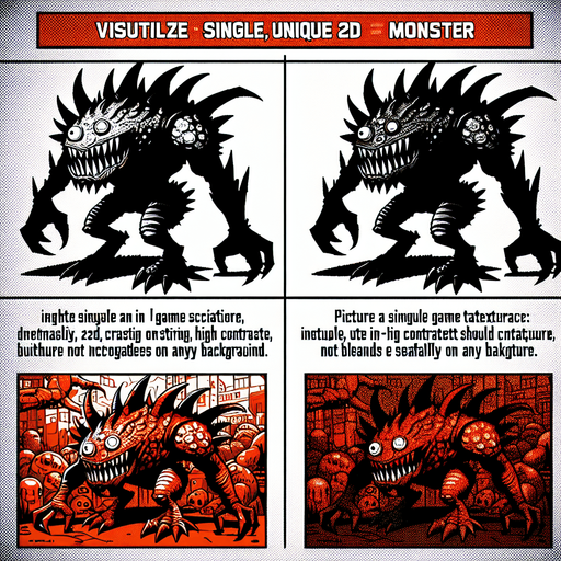 2D Single Monster. In-Game asset. 2d. Blank background. High contrast. No shadows..
Single Game Texture. In-Game asset. 2d. Blank background. High contrast. No shadows.