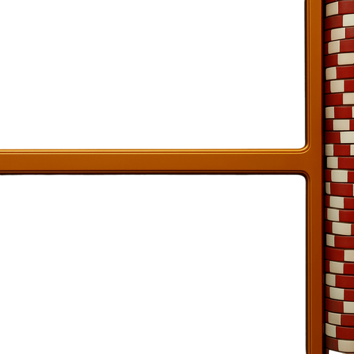 Turn the right bumper side of the table into a long set of poker chips seen from the top that spans the entire length