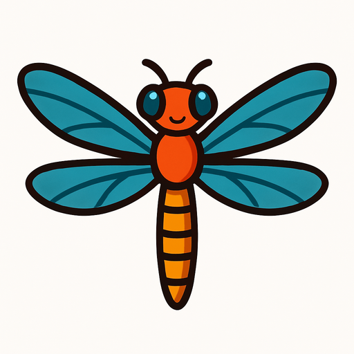 Libellule.
In-Game asset.  2d.  High contrast.  No shadows