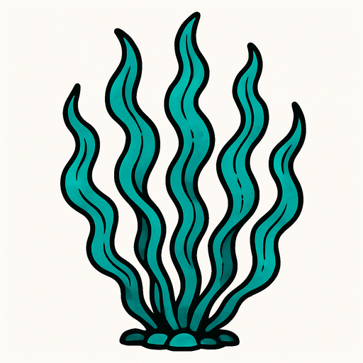 seaweed.
In-Game asset.  2d.  High contrast.  No shadows