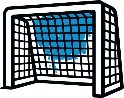 Football goal.
In-Game asset.  2d.  High contrast.  No shadows