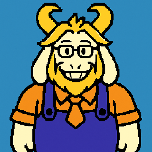 Asgore Deltarune.
In-Game asset.  2d.  High contrast.  No shadows