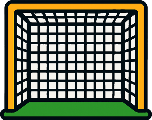 Football goal.
In-Game asset.  2d.  High contrast.  No shadows