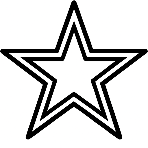 Double the black border of the star