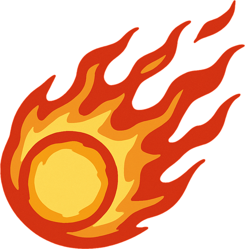 Fireball.
In-Game asset.  2d.  High contrast.  No shadows