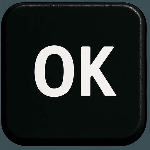 Replace arrow to OK text