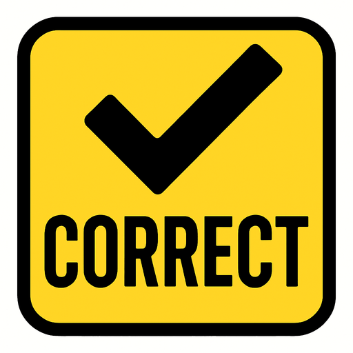 correct sign.
In-Game asset.  2d.  High contrast.  No shadows