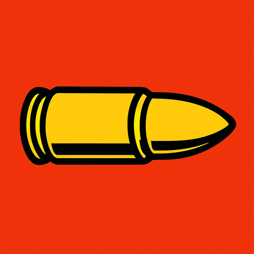 Bullet image.
2d.  High contrast.  No shadows