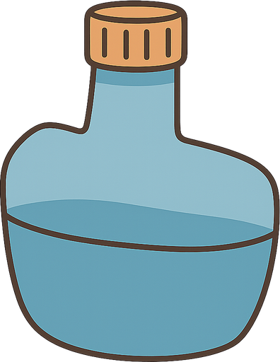 water bottle. No background. Transparent background. Blank background. No shadows. 2d. In-Game asset. flat