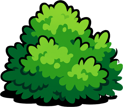 Bush.
In-Game asset.  2d.  High contrast.  No shadows
