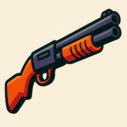 shot gun.
In-Game asset.  2d.  High contrast.  No shadows