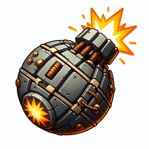 A nuke (no background).
Single Game Texture.  In-Game asset.  2d.  Blank background.  High contrast.  No shadows