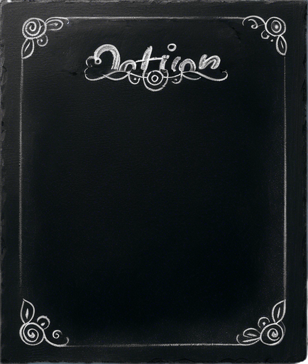 "POTION" handwritten in chalk