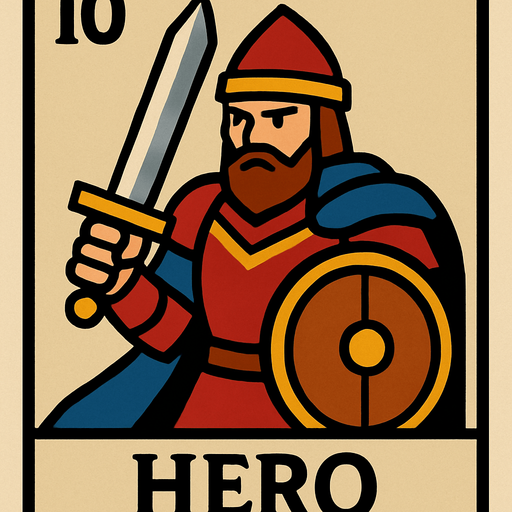 2d card game player hero asset.
In-Game asset.  2d.  High contrast.  No shadows