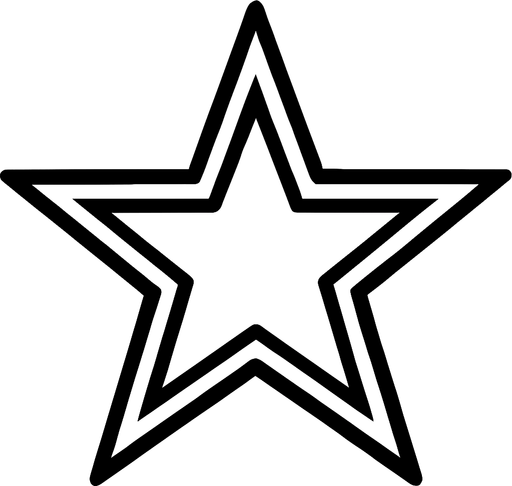 Double the black border of the star