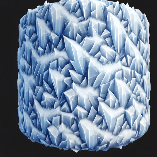 sharp taller snow & ice, light, HD, blur,
Single Game Texture. In-Game asset. 2d. Blank background. High contrast. No shadows.