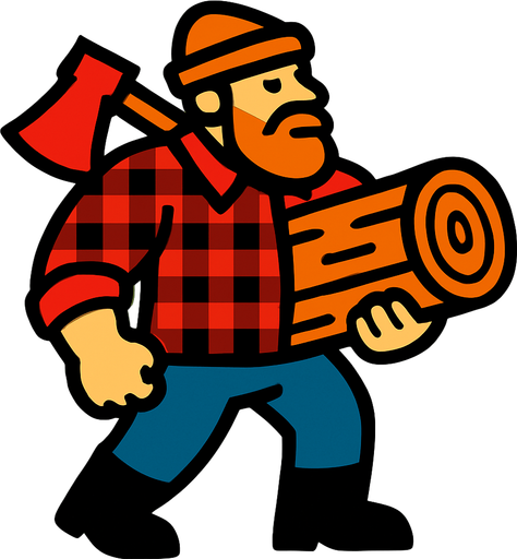 Oduncu.
In-Game asset.  2d.  High contrast.  No shadows