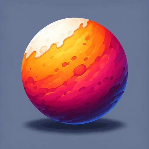 ball.
Single Game Texture. In-Game asset. 2d. Blank background. High contrast. No shadows.