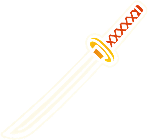 Katana.
In-Game asset.  2d.  High contrast.  No shadows
