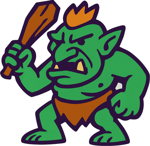 troll.
In-Game asset.  2d.  High contrast.  No shadows