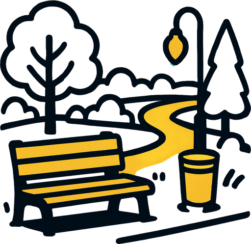 park.
In-Game asset.  2d.  High contrast.  No shadows