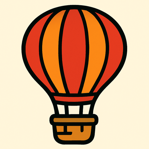 flying air balloon.
In-Game asset.  2d.  High contrast.  No shadows