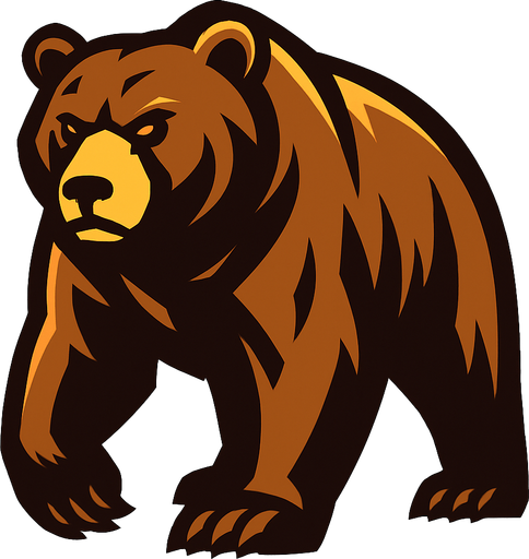 bear no background.
In-Game asset.  2d.  High contrast.  No shadows