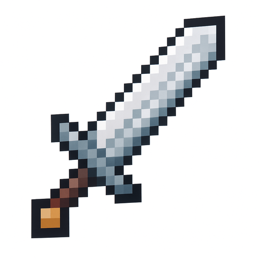 ironSword.
In-Game asset.  High contrast.  No shadows