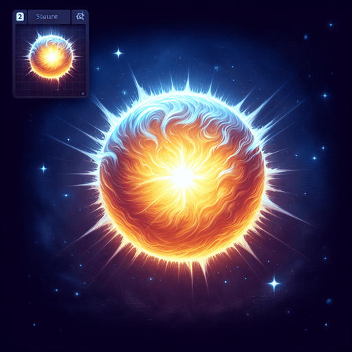 neutron star.
Single Game Texture. In-Game asset. 2d. Blank background. High contrast. No shadows.