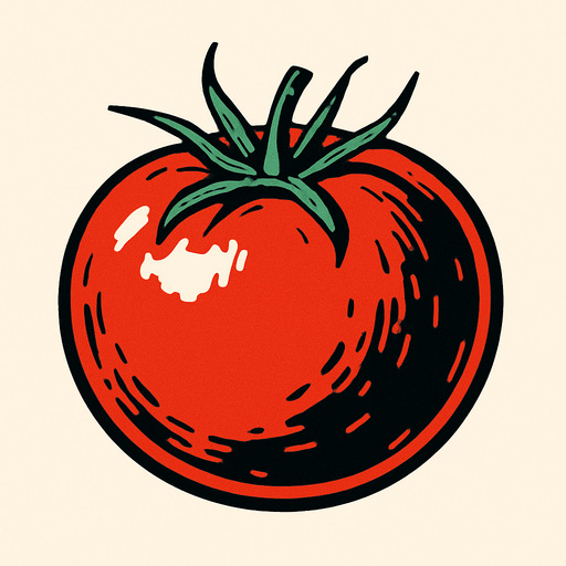 tomato.
2d.  High contrast.  No shadows