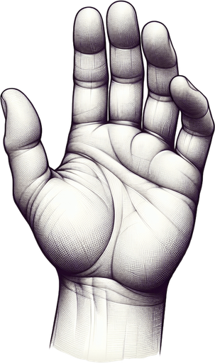 left hand.
Single Game Texture. In-Game asset. 2d. Blank background. High contrast. No shadows.