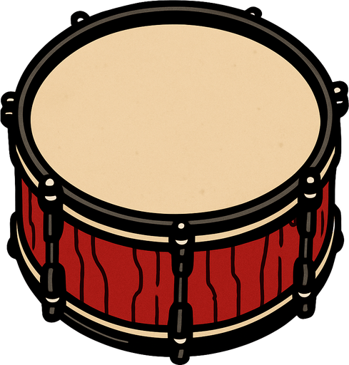 Drum top view.
In-Game asset.  2d.  High contrast.  No shadows