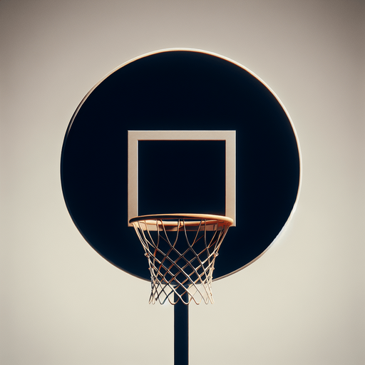 basketbol potası.
Single Game Texture. In-Game asset. 2d. Blank background. High contrast. No shadows.