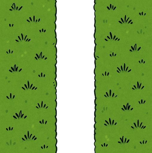 düz toprak yol ve etrafı çimenlik kuş bakışı.
In-Game asset.  2d.  High contrast.  No shadows