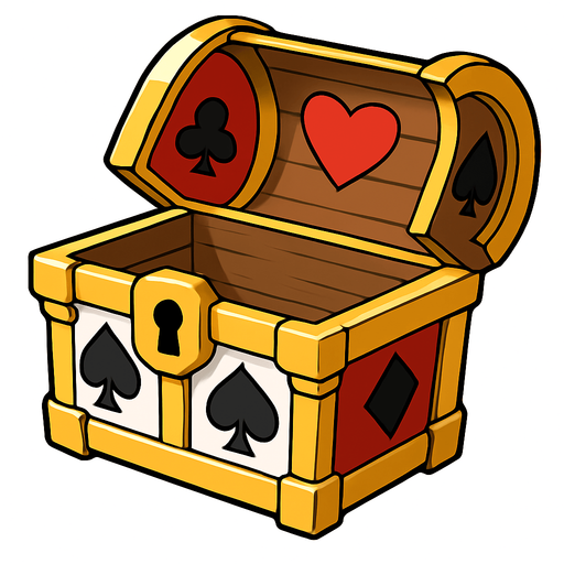 This chest with the top open and nothing inside.