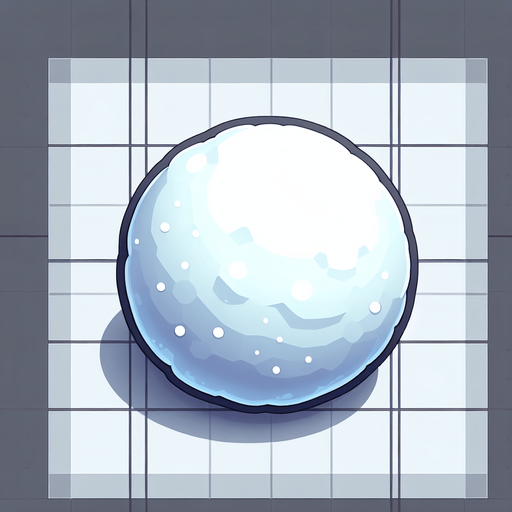 Snow ball. Single Game Texture. In-Game asset.Blank background. High contrast. No shadows. Single Game Texture. In-Game asset. 2d. Blank background. High contrast. No shadows.