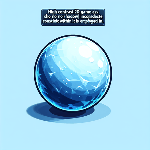 iceball.
Single Game Texture. In-Game asset. 2d. Blank background. High contrast. No shadows.