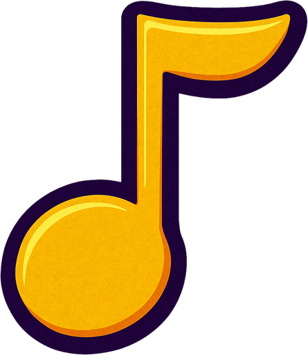 music note low c.
In-Game asset.  2d.  High contrast.  No shadows