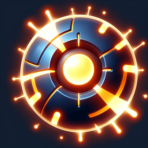 A round energy based projectile.
Single Game Texture. In-Game asset. 2d. Blank background. High contrast. No shadows.