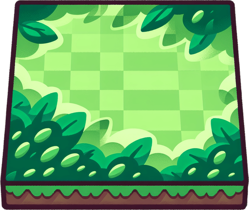 2d flat leaf green horizontal platform.
Single Game Texture. In-Game asset. 2d. Blank background. High contrast. No shadows.