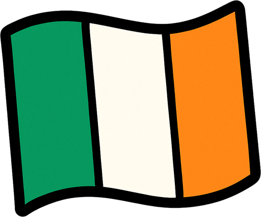ireland flag.
In-Game asset.  2d.  High contrast.  No shadows