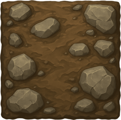 mud and stone front view.
In-Game asset