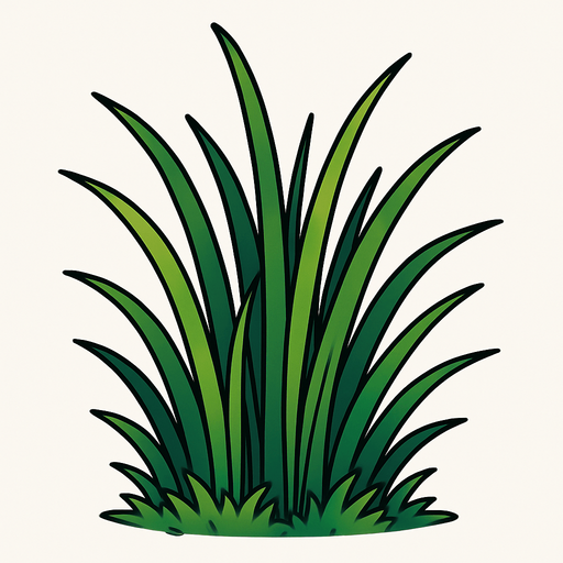 çimen uzun otlar..
In-Game asset.  2d.  High contrast.  No shadows