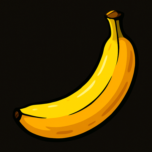 Muz resmi oluştur.
In-Game asset.  High contrast.  No shadows