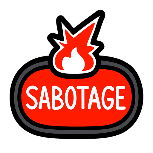 sabotageButton among us.
In-Game asset.  2d.  High contrast.  No shadows